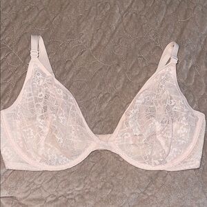 Victoria's Secret Unlined Lace Bra - Soft Pink